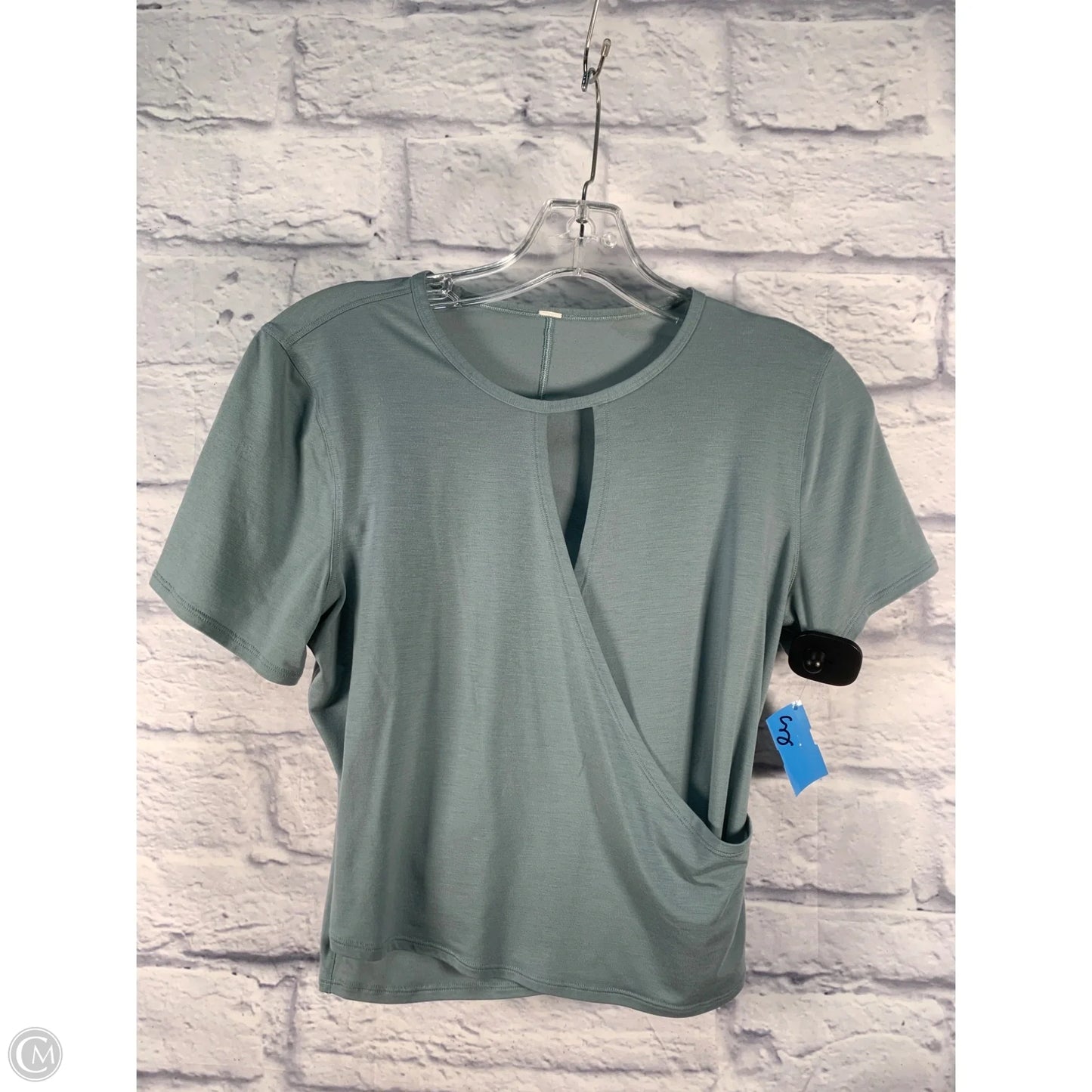 Athletic Top Short Sleeve By Lululemon In Blue, Size: M