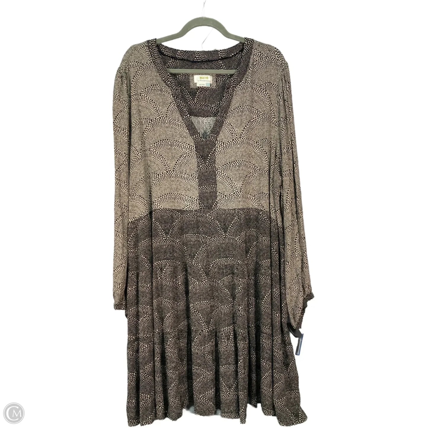 Dress Casual Midi By Maeve In Black & Brown, Size: 3x