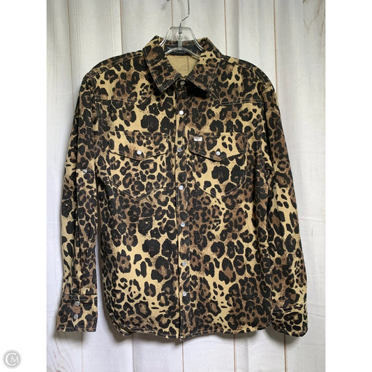 Jacket Shirt By Lucky & Blessed In Animal Print, Size: S
