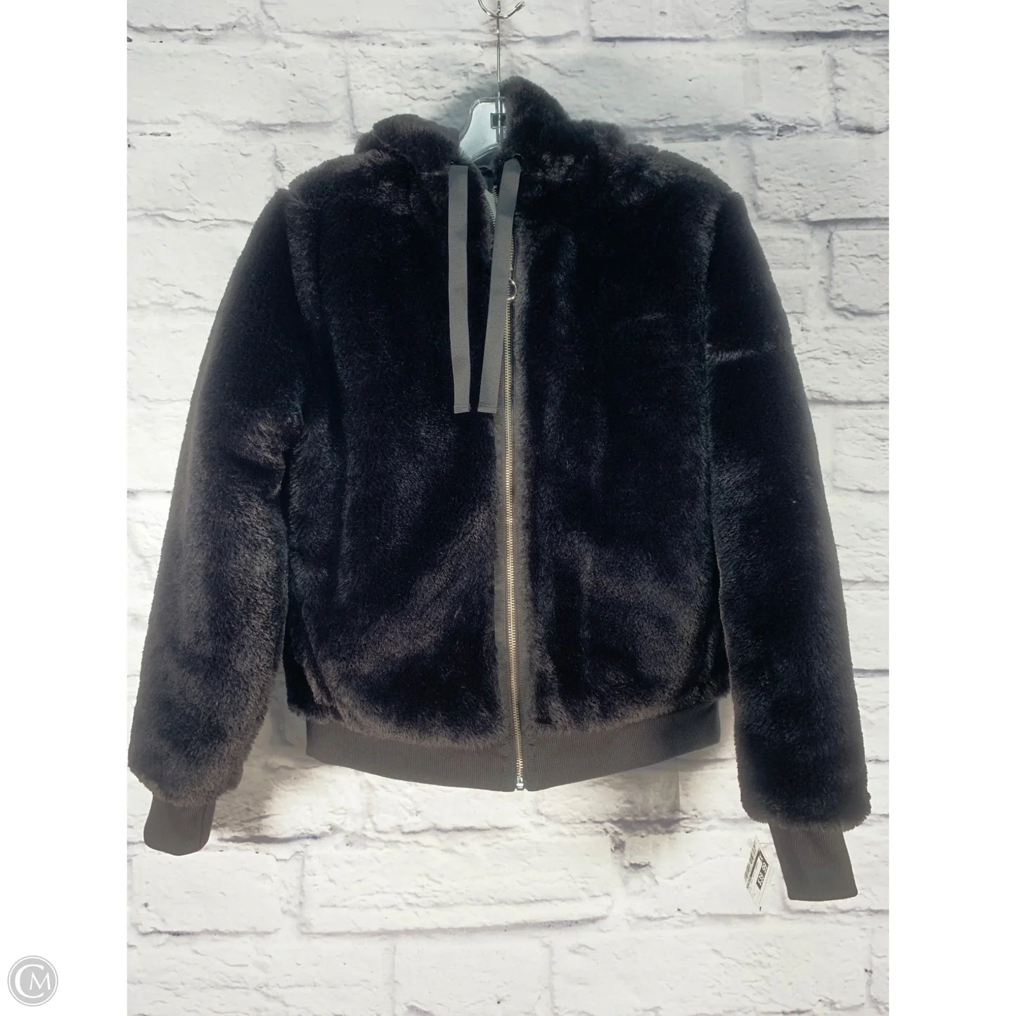 Coat Faux Fur & Sherpa By Athleta In Black, Size: S