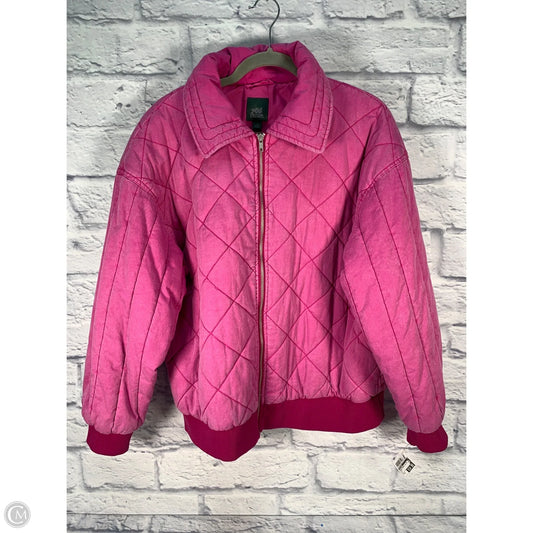 Jacket Puffer & Quilted By Wild Fable In Pink, Size: M