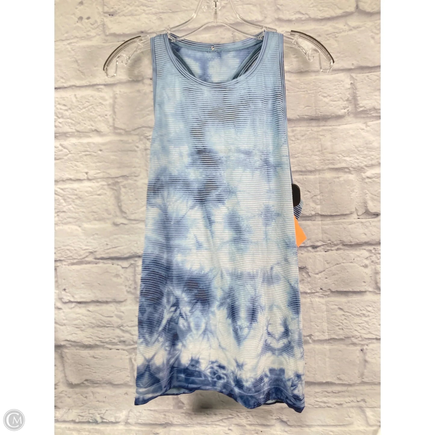 Athletic Tank Top By Lululemon In Blue & White, Size: M