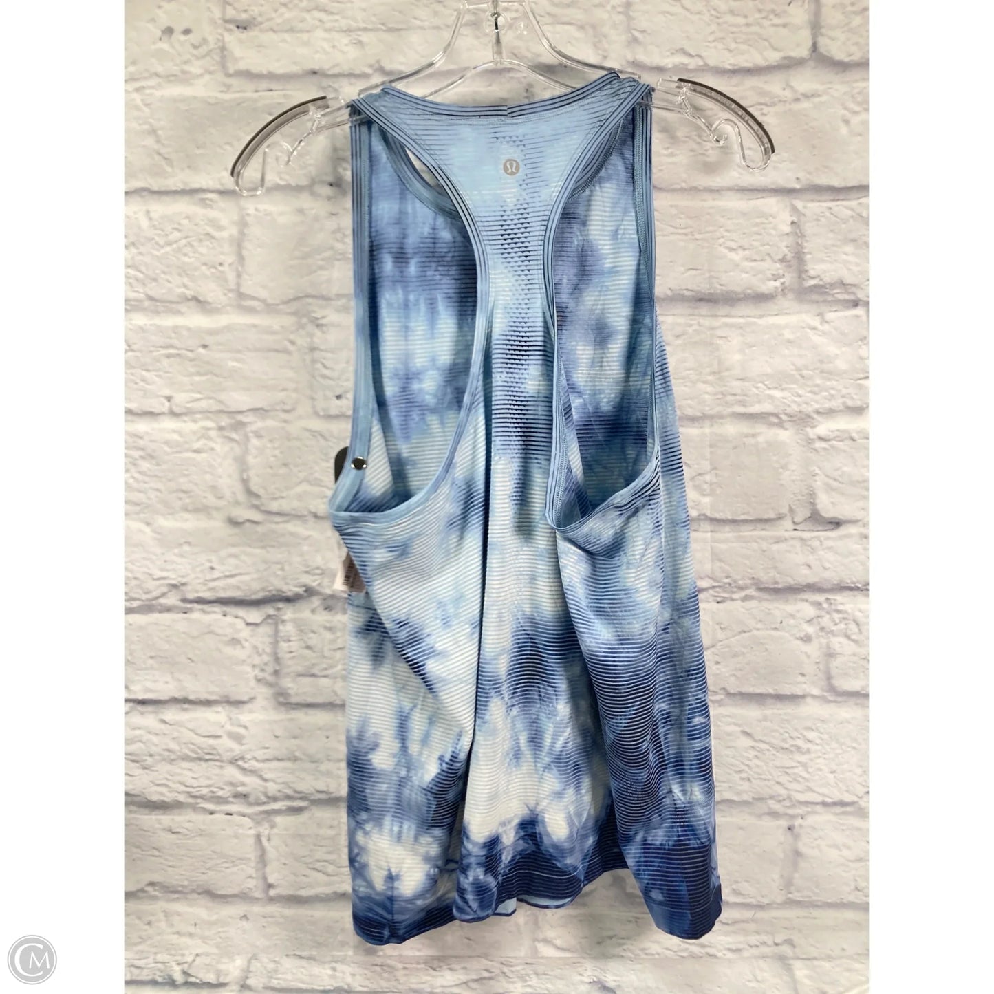 Athletic Tank Top By Lululemon In Blue & White, Size: M