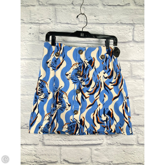 Skirt Mini & Short By Maeve In Blue & Cream, Size: 6