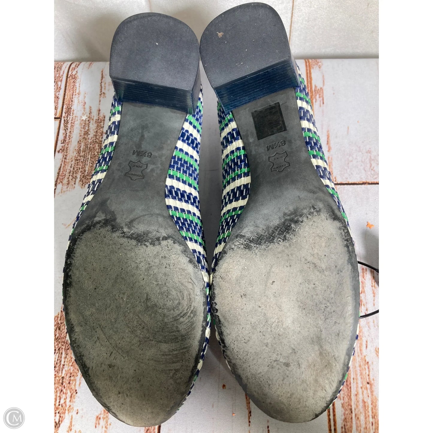 Shoes Designer By Tory Burch In Blue & White, Size: 8.5