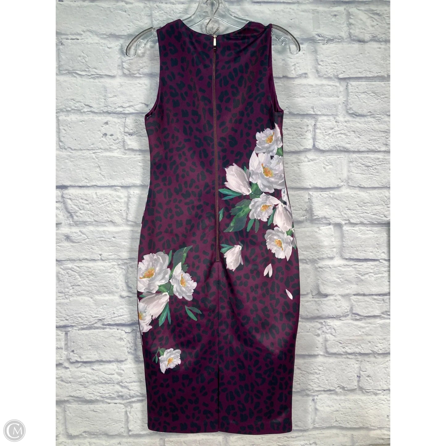 Dress Casual Midi By Ted Baker In Purple, Size: Xs