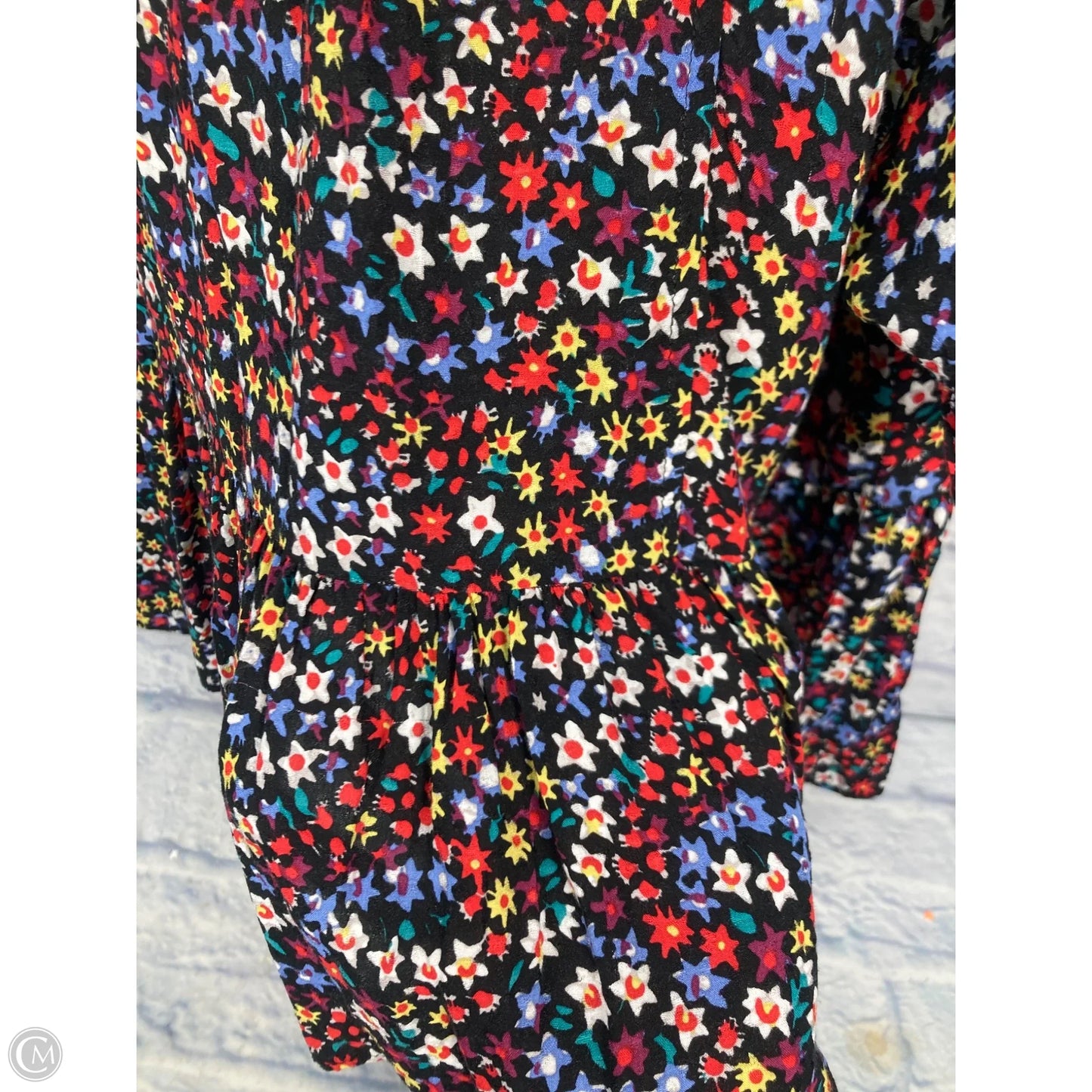 Top Short Sleeve By Maeve In Black & Red, Size: Xs