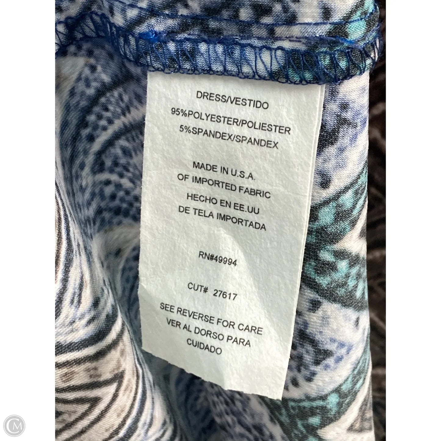 Dress Casual Maxi By R And M Richards In Blue & White, Size: Xl