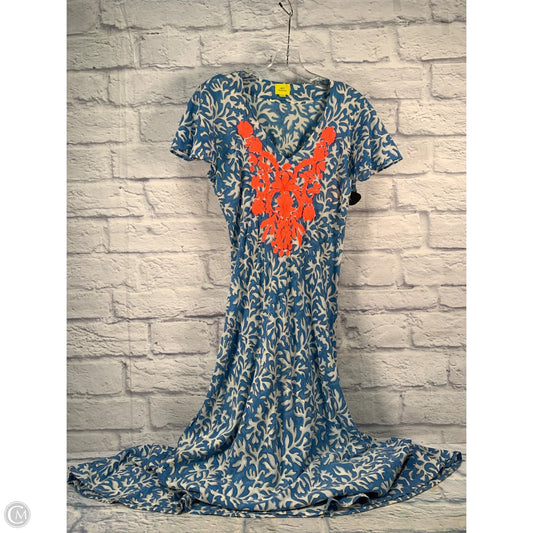 Dress Casual Maxi By Roller Rabbit In Blue & White, Size: S