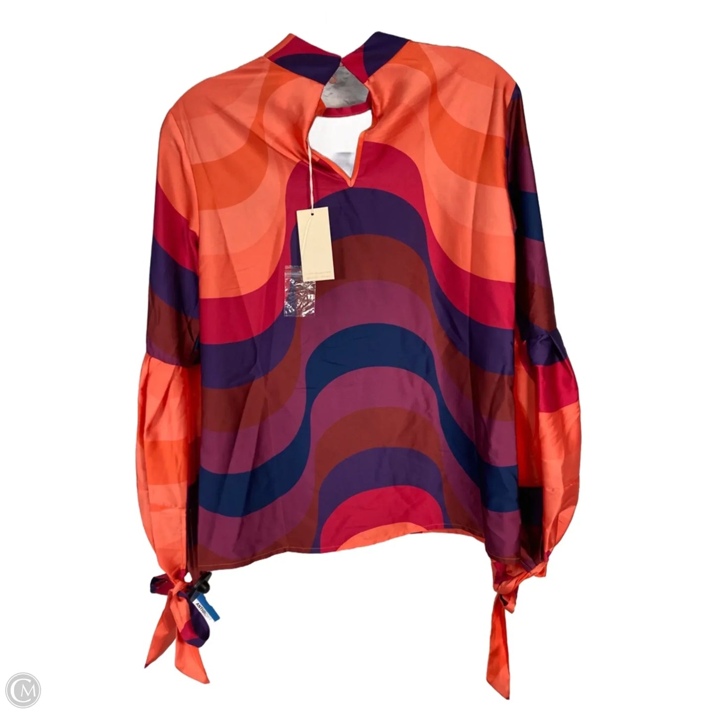Top Long Sleeve By Hutch In Orange & Purple, Size: Xs