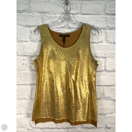 Blouse Sleeveless By Bcbgmaxazria In Gold, Size: M