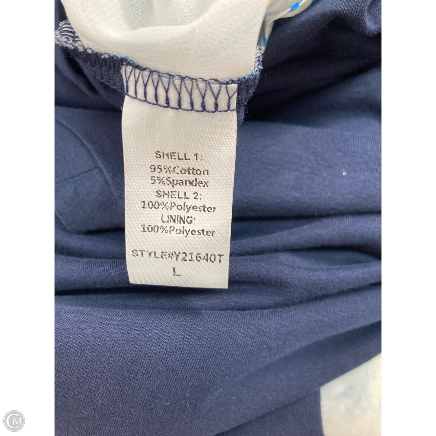 Dress Casual Short By Pomander Place In Blue & White, Size: L