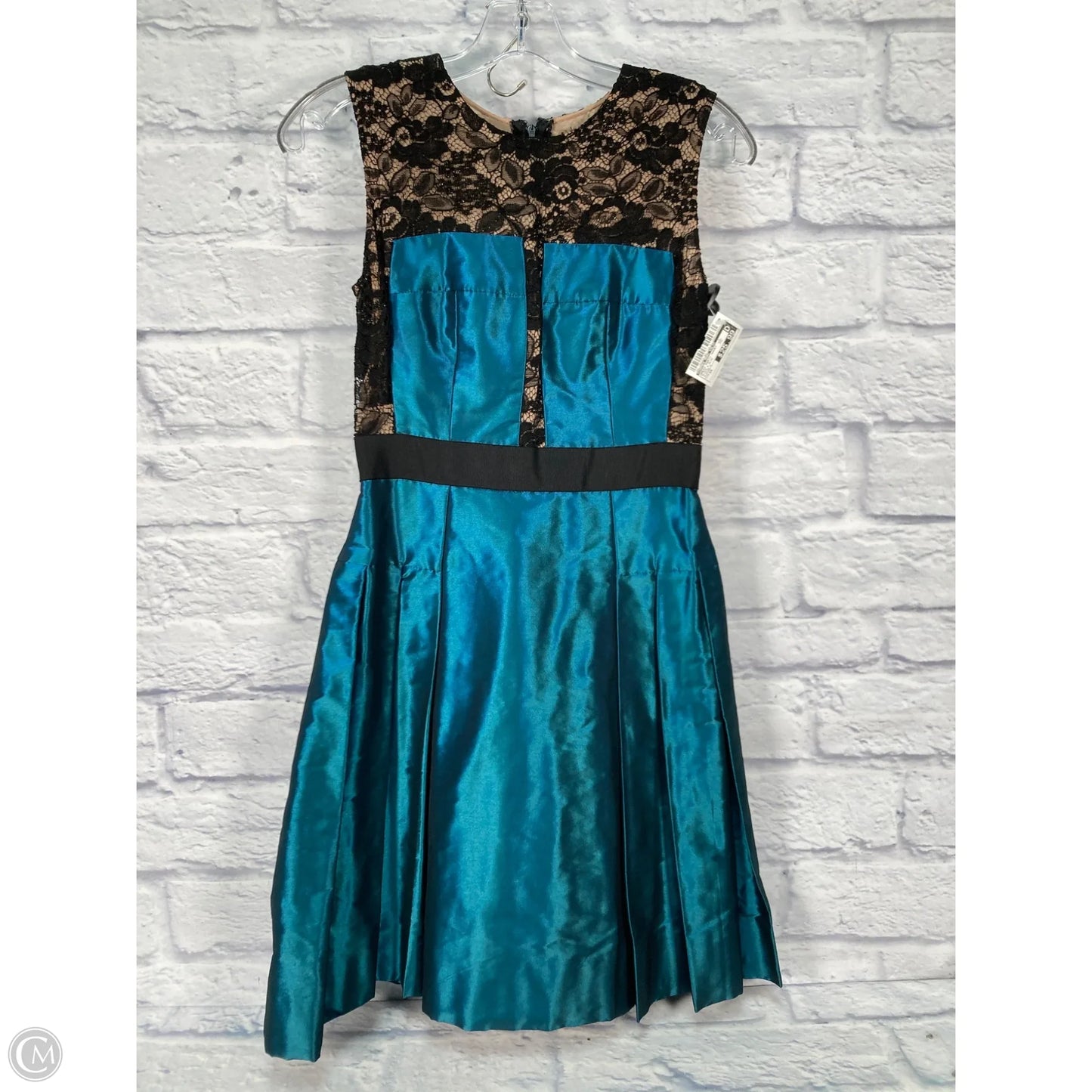 Dress Party Short By Carmen Marc Valvo In Black & Blue, Size: Xs