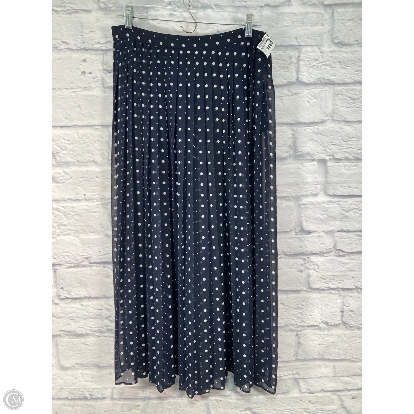 Skirt Midi By Clothes Mentor In Blue & White, Size: 4