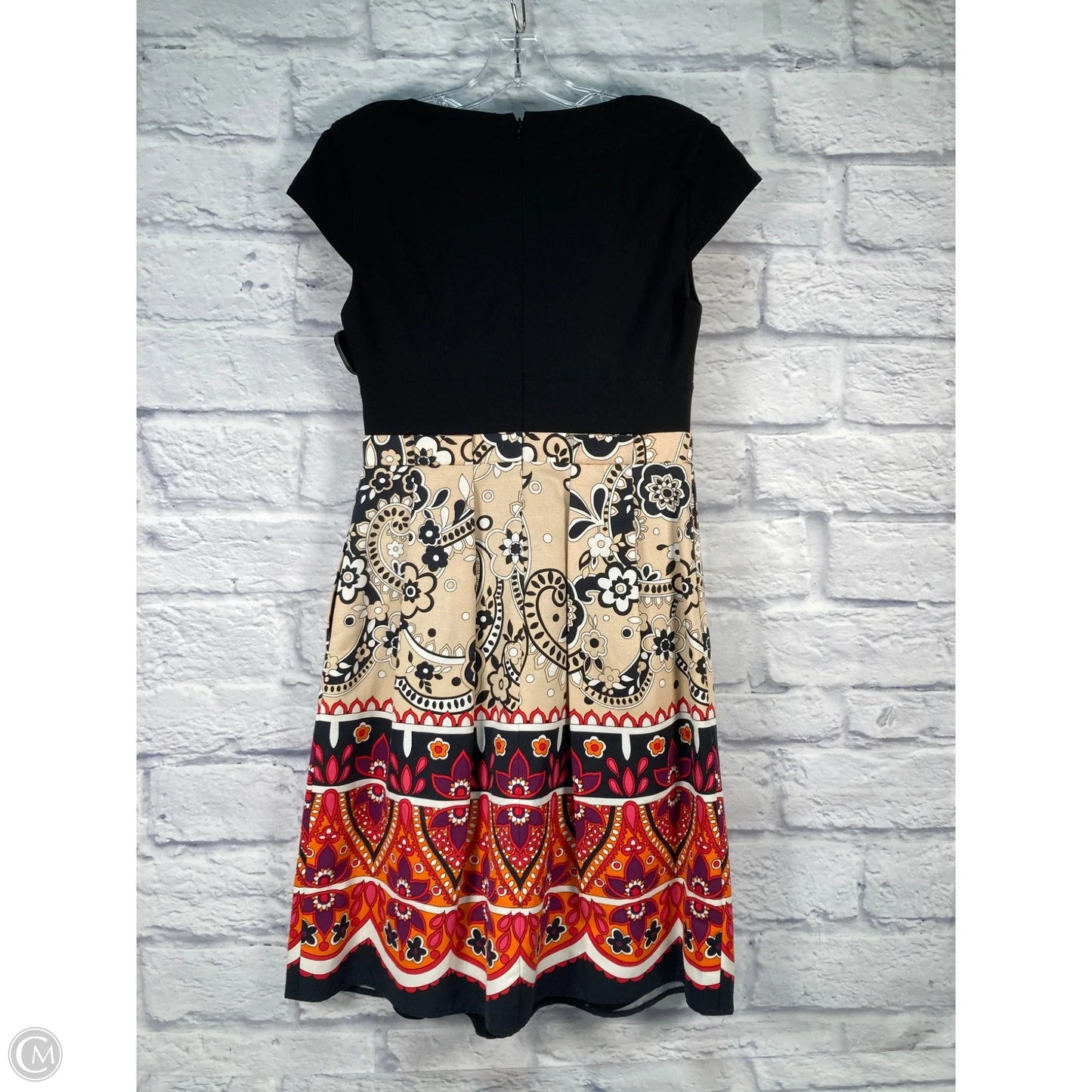Dress Party Short By Kay Unger In Black & Cream, Size: S