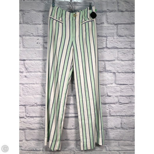 Pants Wide Leg By Maeve In Green & White, Size: 2
