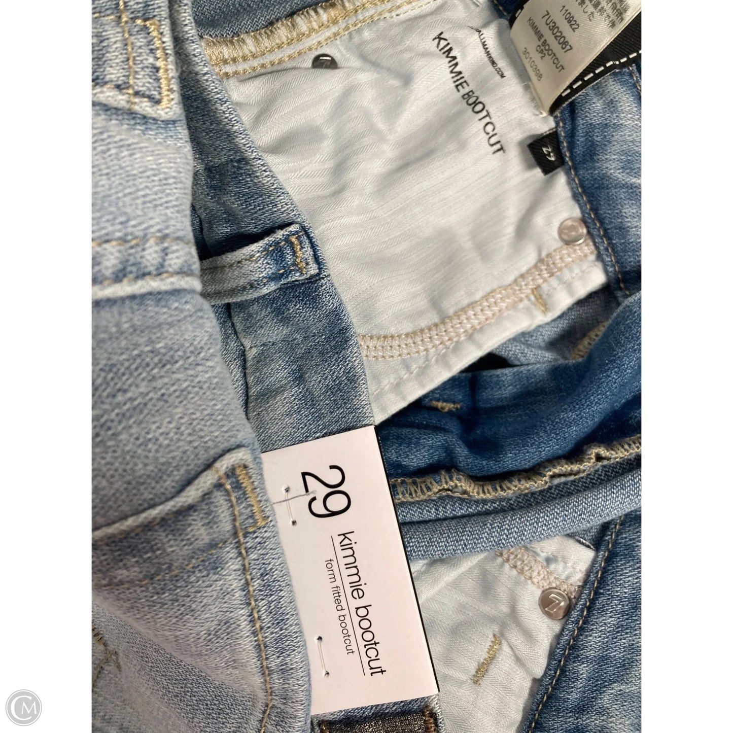 Jeans Boot Cut By 7 For All Mankind In Blue Denim, Size: 8