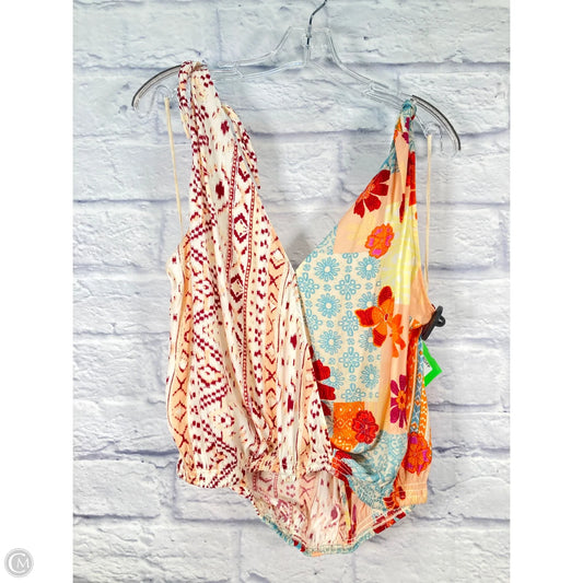 Top Sleeveless By Free People In Orange & Yellow, Size: M
