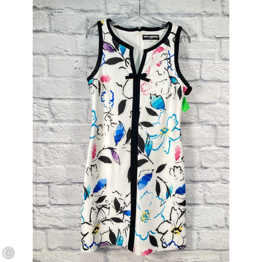 Dress Designer By Karl Lagerfeld In Black & White, Size: M