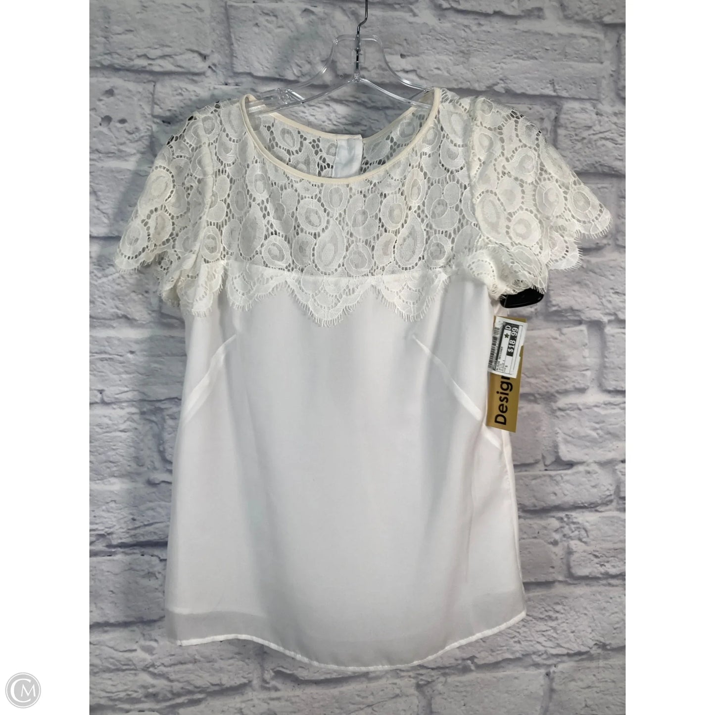 Blouse Designer By Milly In White, Size: S