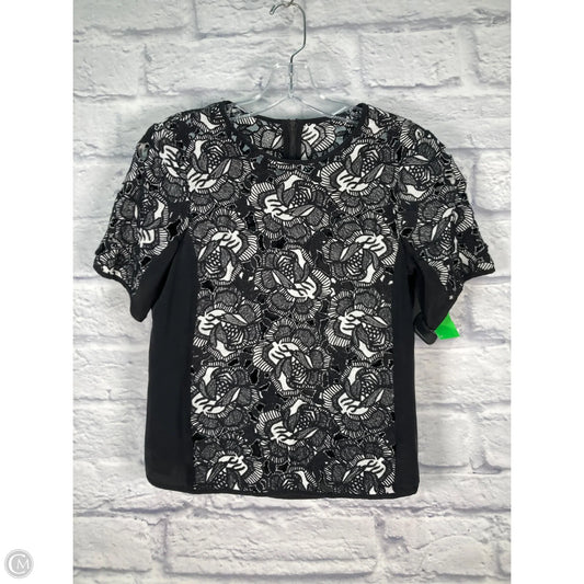 Top Short Sleeve By Nanette Lepore In Black & White, Size: S