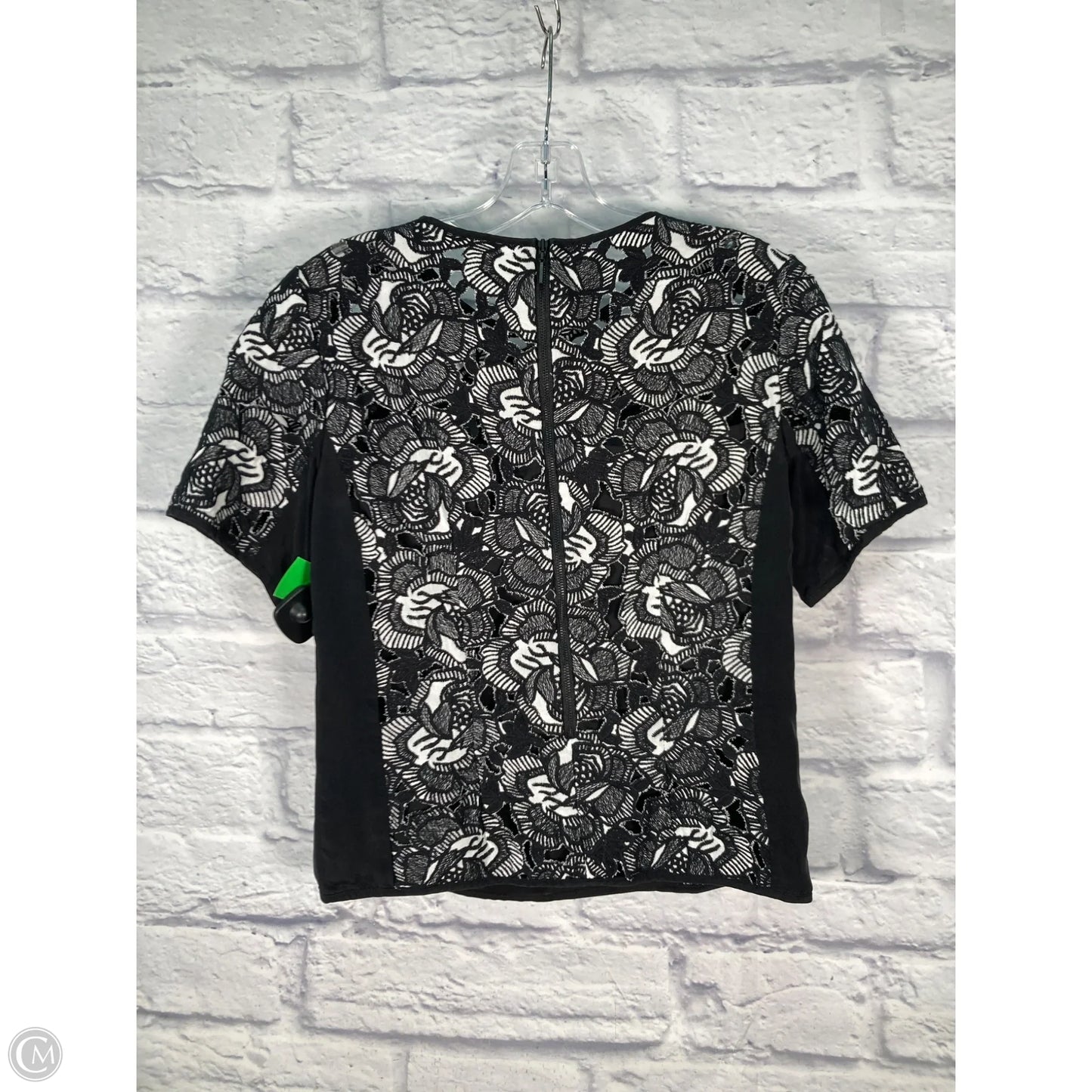 Top Short Sleeve By Nanette Lepore In Black & White, Size: S