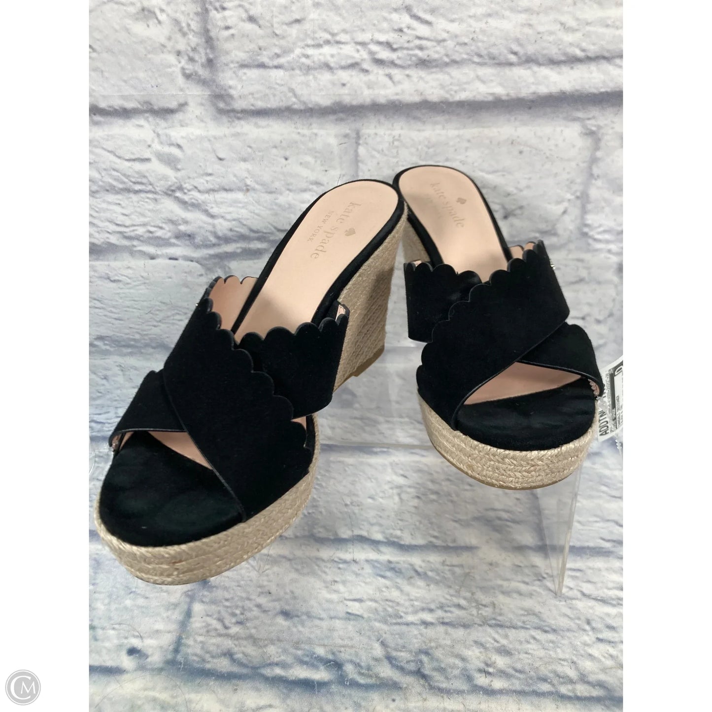 Sandals Designer By Kate Spade In Black & Tan, Size: 8
