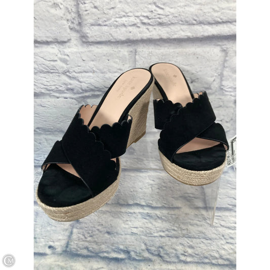 Sandals Designer By Kate Spade In Black & Tan, Size: 8