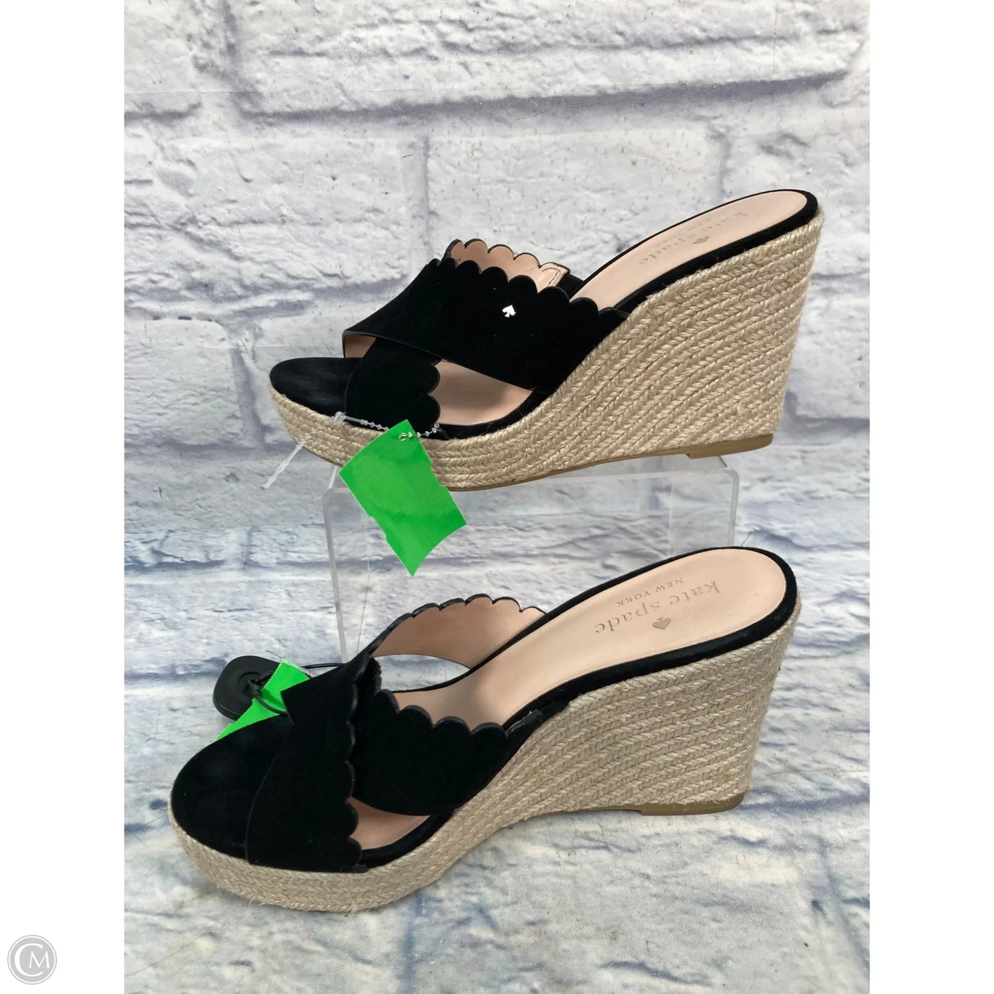Sandals Designer By Kate Spade In Black & Tan, Size: 8