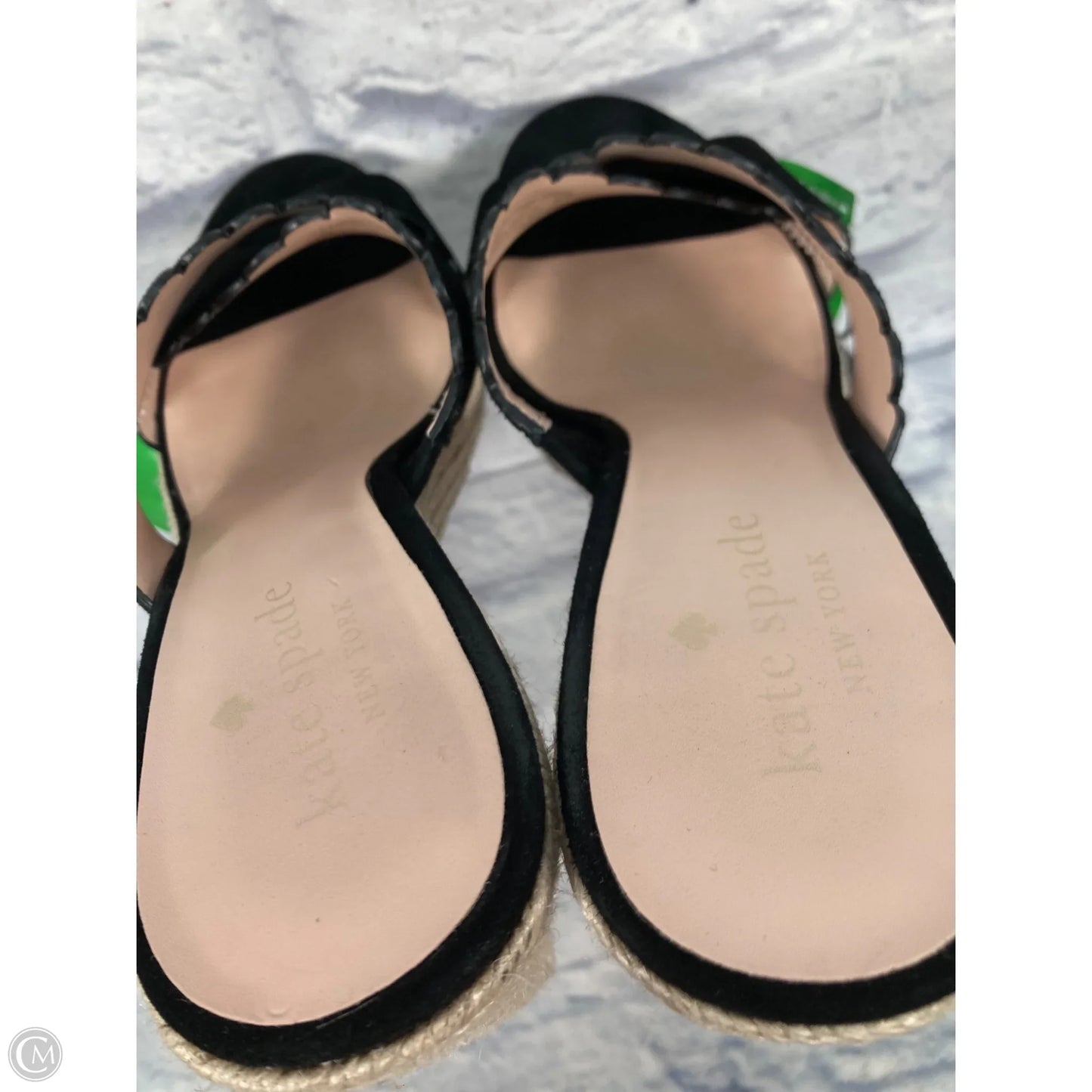 Sandals Designer By Kate Spade In Black & Tan, Size: 8