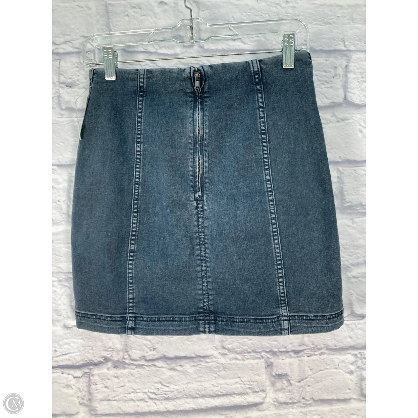 Skirt Mini & Short By Free People In Blue Denim, Size: 10