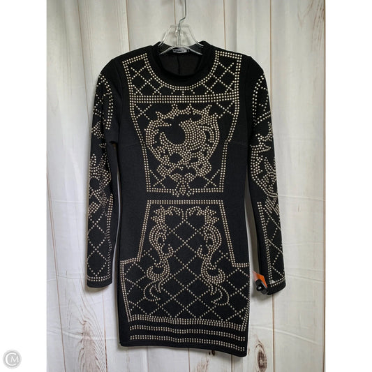 Dress Casual Short By Mango In Black & Gold, Size: S