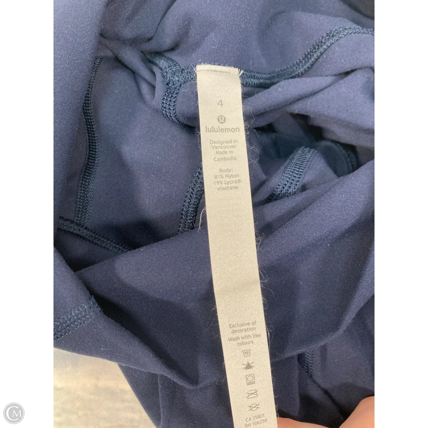 Athletic Leggings By Lululemon In Blue, Size: 4