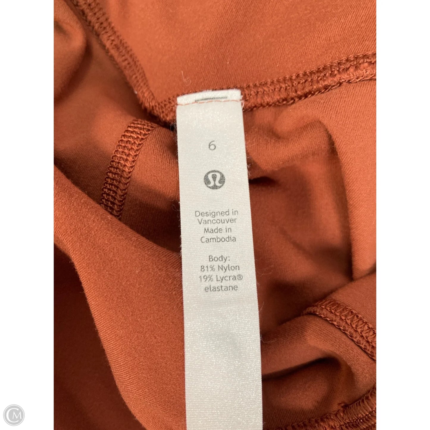 Athletic Leggings By Lululemon In Brown, Size: 6