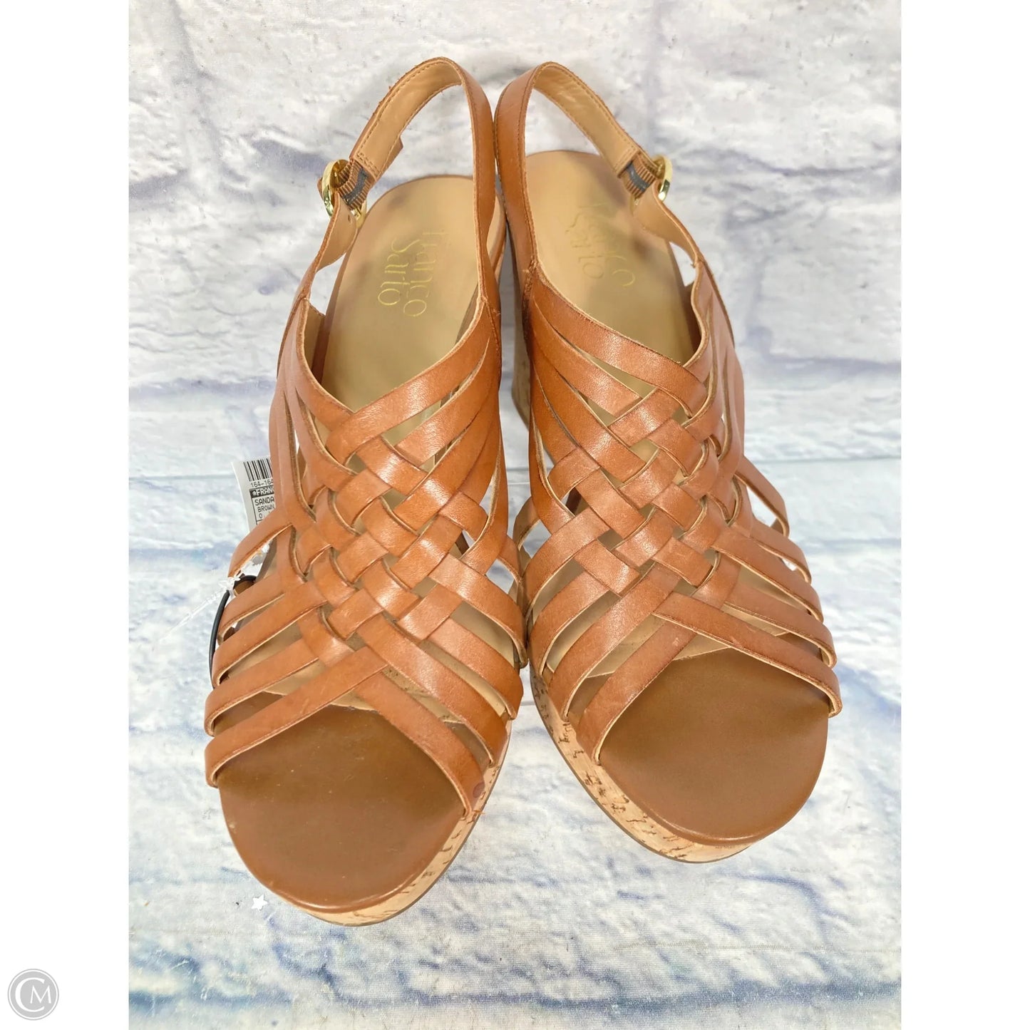 Sandals Heels Wedge By Franco Sarto In Brown, Size: 10