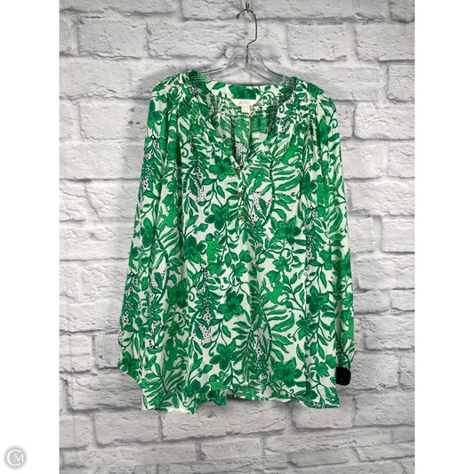 Top Long Sleeve Designer By Lilly Pulitzer In Green, Size: Xxl