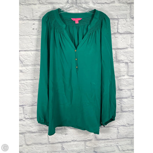 Top Long Sleeve Designer By Lilly Pulitzer In Green, Size: Xxl