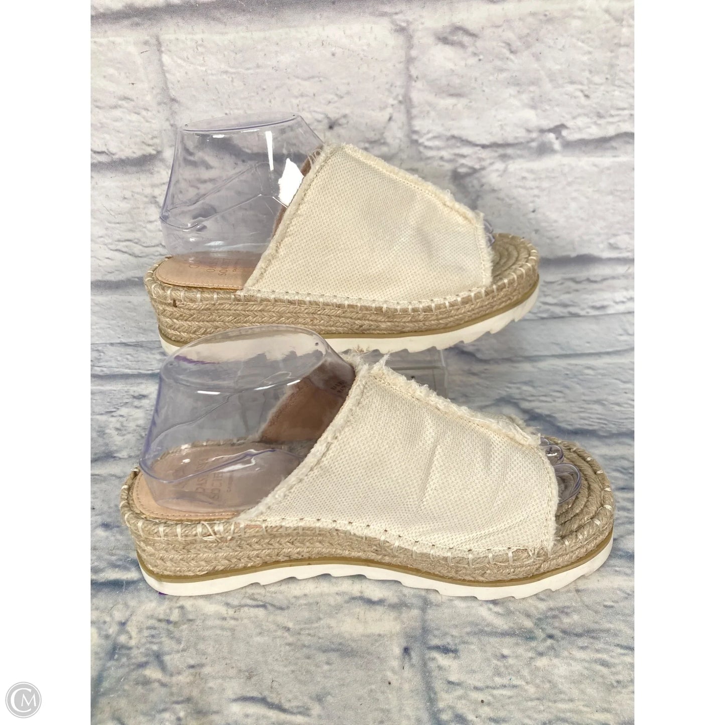 Sandals Heels Platform By Oasis Society In Cream, Size: 8.5