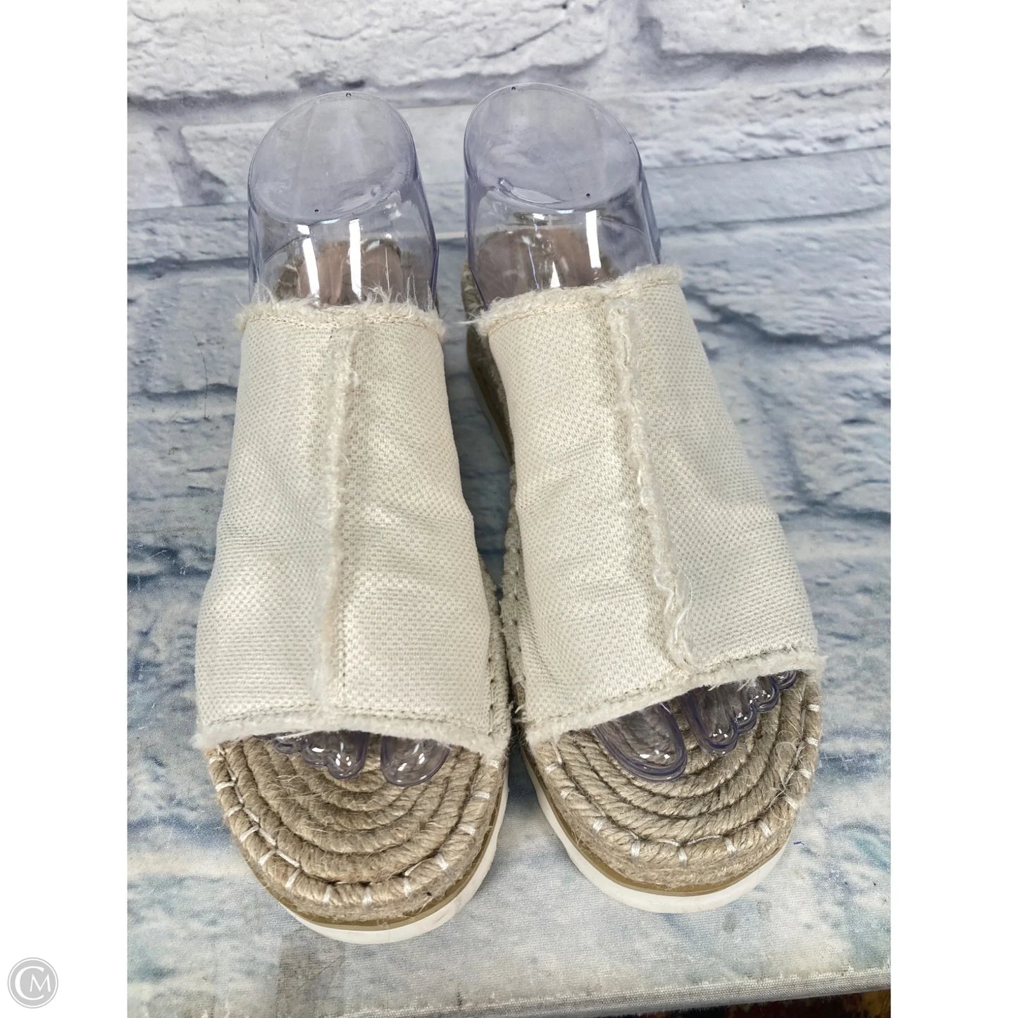 Sandals Heels Platform By Oasis Society In Cream, Size: 8.5