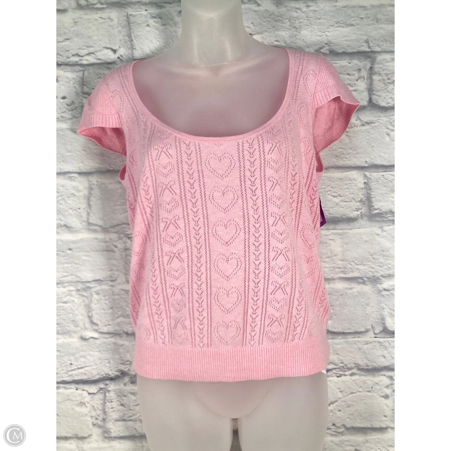 Top Short Sleeve By Maeve In Pink, Size: M