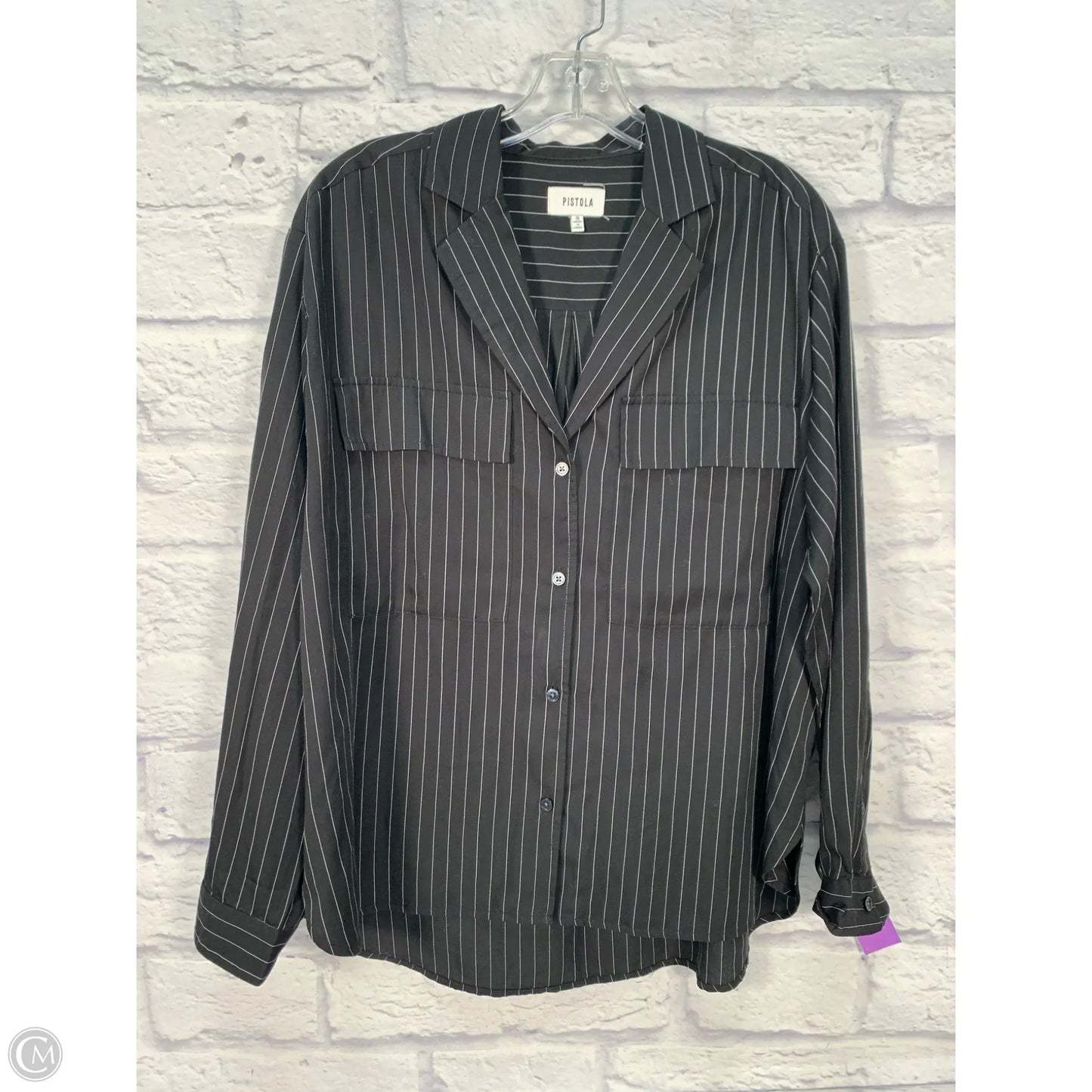 Top Long Sleeve By Pistola In Black, Size: S