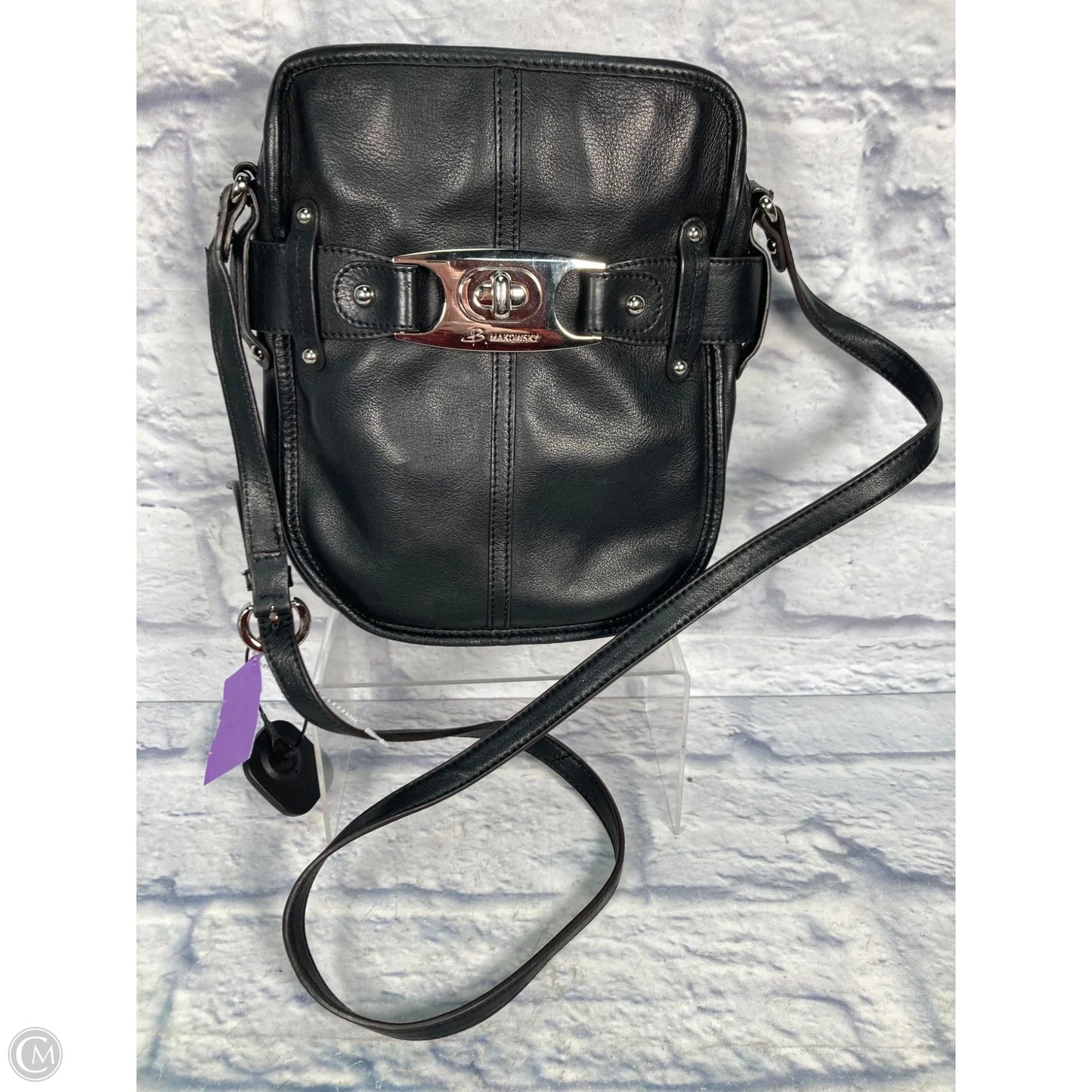 Crossbody Leather By B. Makowsky, Size: Small