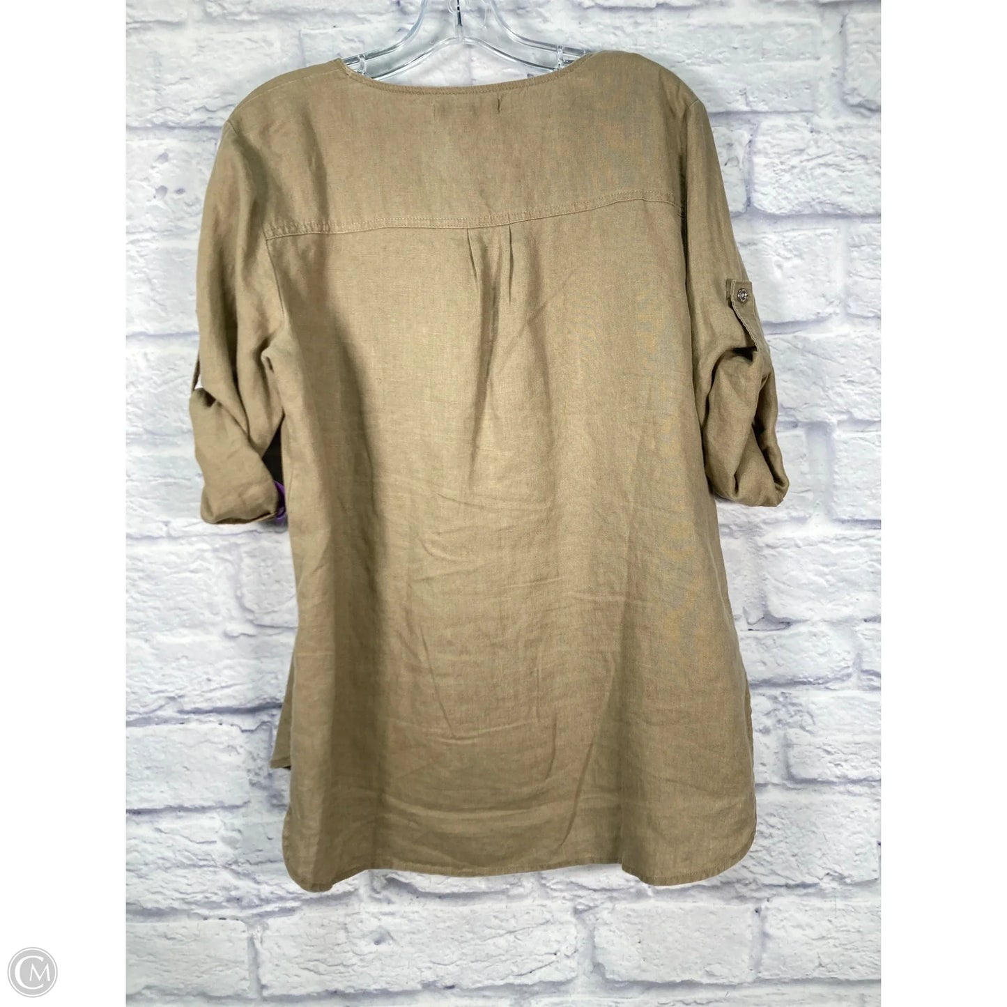 Tunic 3/4 Sleeve By Ellen Tracy In Brown, Size: S