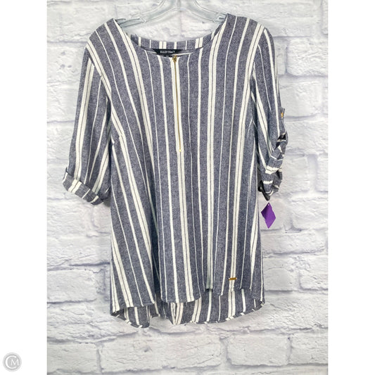 Tunic 3/4 Sleeve By Ellen Tracy In Grey, Size: M