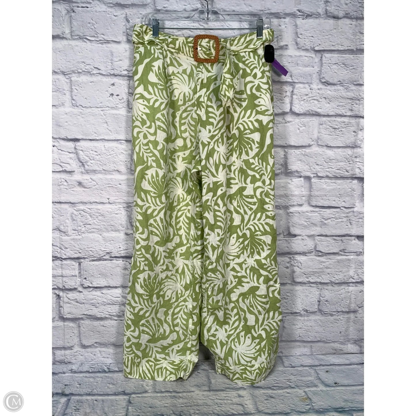 Pants Linen By Rachel Zoe In Green, Size: 10