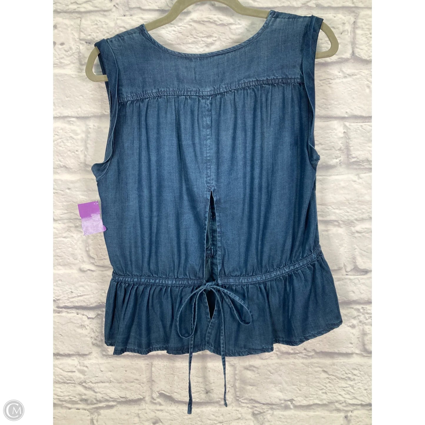 Top Sleeveless By Frame In Navy, Size: M