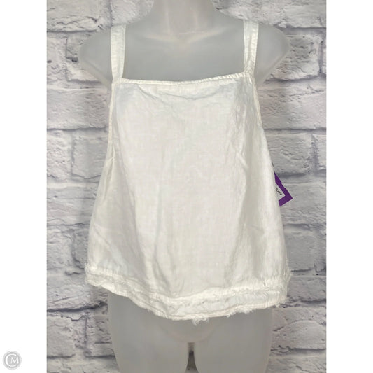 Top Sleeveless By Cloth & Stone In White, Size: M