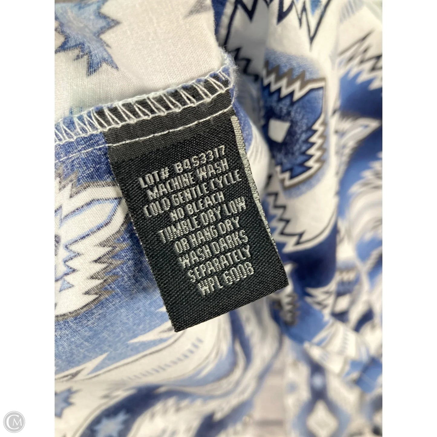 Top Long Sleeve By Rock & Roll In Blue, Size: L