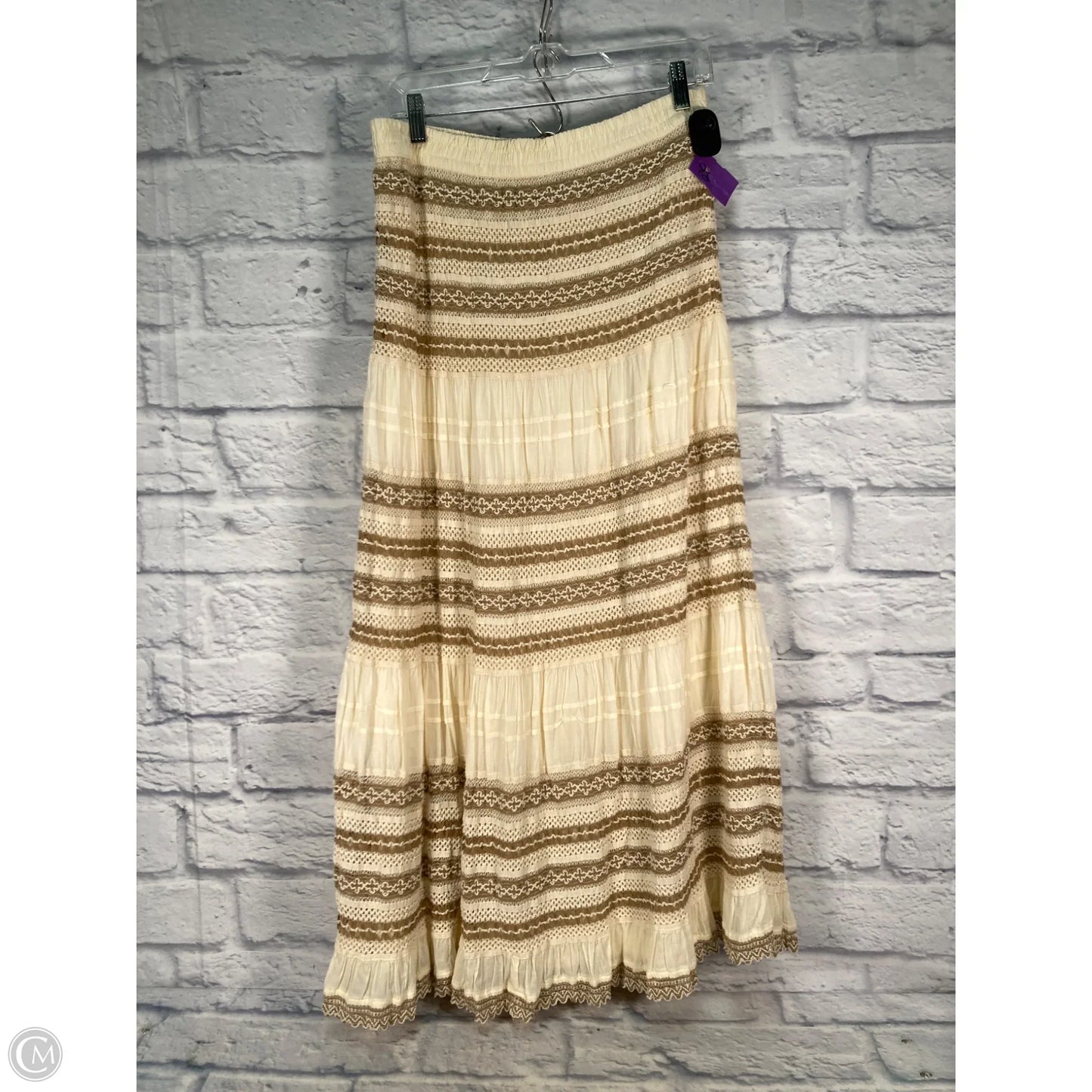 Skirt Maxi By Chicos In Cream, Size: 8