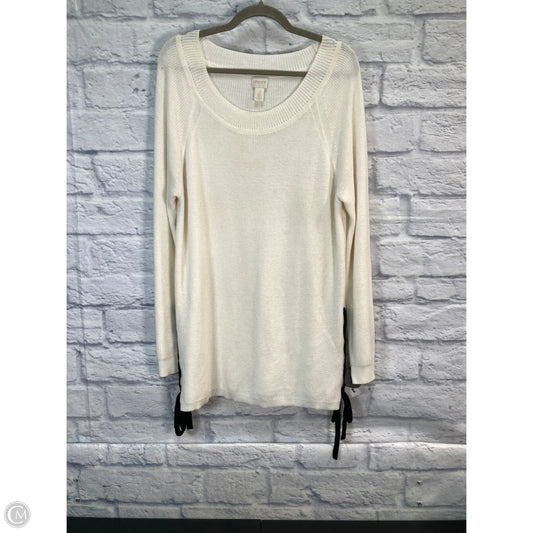 Sweater By Chicos In Cream, Size: Xl